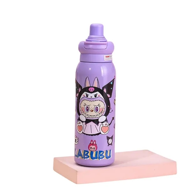 22 oz LABUBU Cartoon Insulated Dual-Drink Bottle with Straw - 22 oz LABUBU Cartoon Insulated Dual-Drink Bottle with Straw - Image 28 of 32