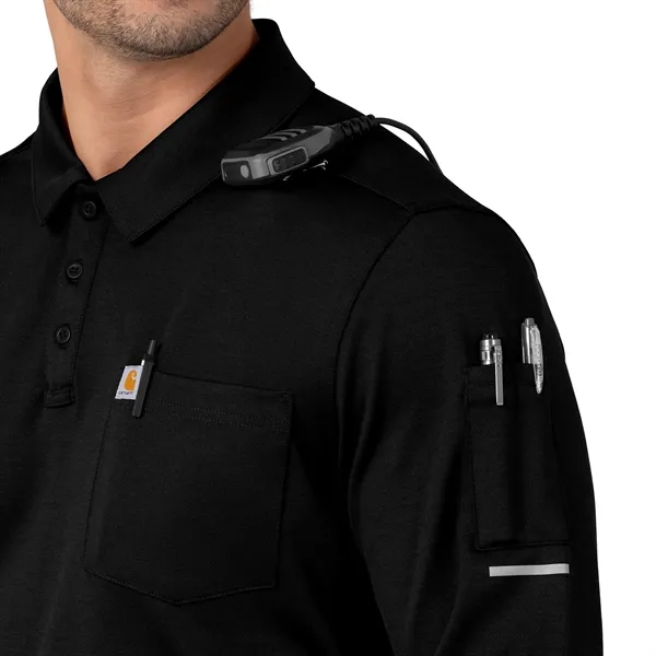Rugged Flex RSCU Men's Heavyweight Long Sleeve Polo Scrub - Rugged Flex RSCU Men's Heavyweight Long Sleeve Polo Scrub - Image 4 of 8