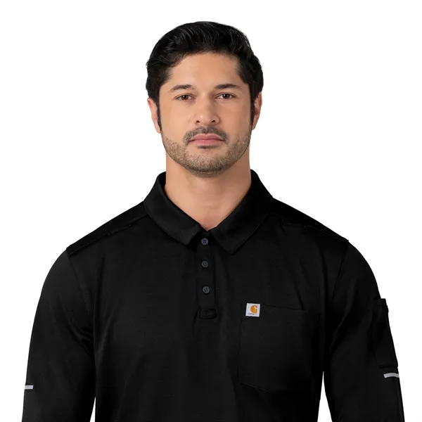 Rugged Flex RSCU Men's Heavyweight Long Sleeve Polo Scrub - Rugged Flex RSCU Men's Heavyweight Long Sleeve Polo Scrub - Image 5 of 8