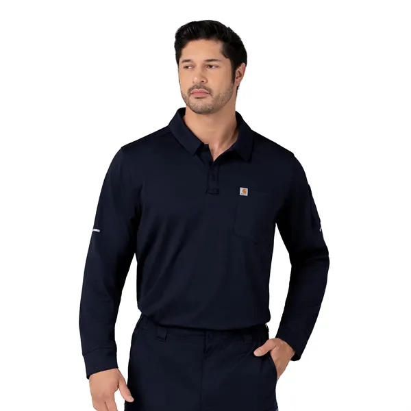 Rugged Flex RSCU Men's Heavyweight Long Sleeve Polo Scrub - Rugged Flex RSCU Men's Heavyweight Long Sleeve Polo Scrub - Image 7 of 8