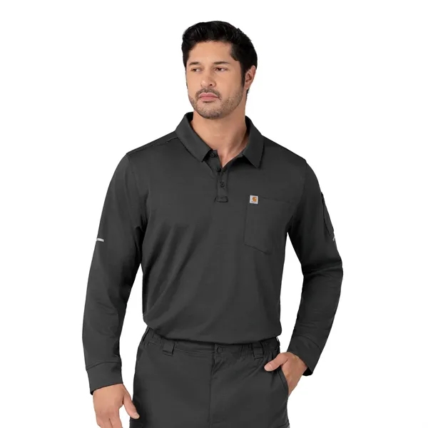 Rugged Flex RSCU Men's Heavyweight Long Sleeve Polo Scrub - Rugged Flex RSCU Men's Heavyweight Long Sleeve Polo Scrub - Image 8 of 8
