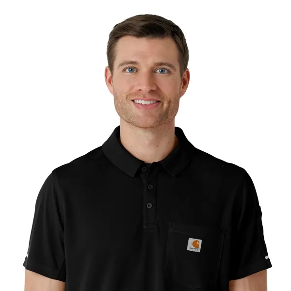 Rugged Flex RSCU Men's Lightweight Short Sleeve Polo Scrub - Rugged Flex RSCU Men's Lightweight Short Sleeve Polo Scrub - Image 3 of 12