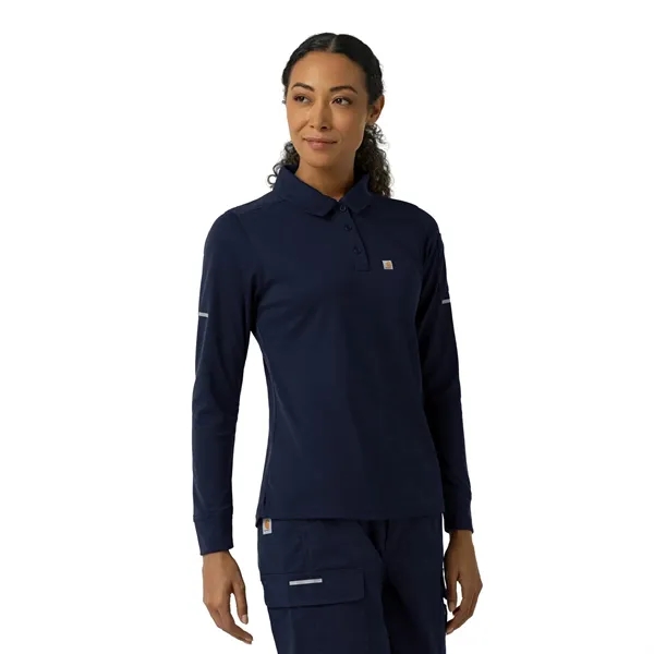 Rugged Flex RSCU Women's Heavyweight Long Sleeve Polo Scrub - Rugged Flex RSCU Women's Heavyweight Long Sleeve Polo Scrub - Image 7 of 8