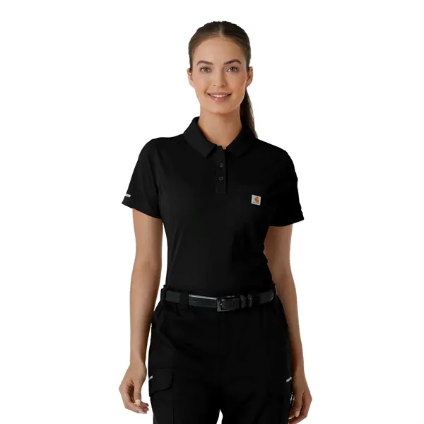 Rugged Flex RSCU Women's Lightweight Short Sleeve Polo Scrub - Rugged Flex RSCU Women's Lightweight Short Sleeve Polo Scrub - Image 3 of 11