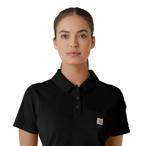 Rugged Flex RSCU Women's Lightweight Short Sleeve Polo Scrub - Rugged Flex RSCU Women's Lightweight Short Sleeve Polo Scrub - Image 4 of 11