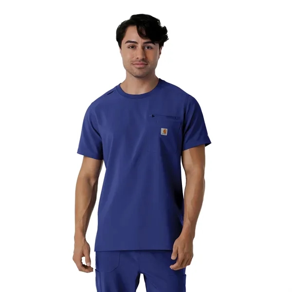Carhartt Force Cross-Flex Men's Crew Neck Scrub Top - Carhartt Force Cross-Flex Men's Crew Neck Scrub Top - Image 2 of 6