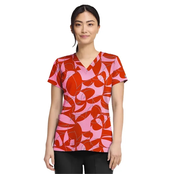 Med Couture - Prints - Women's 2-Pocket V-Neck Print Top - Med Couture - Prints - Women's 2-Pocket V-Neck Print Top - Image 5 of 9