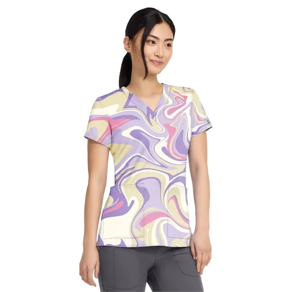 Med Couture - Prints - Women's 2-Pocket V-Neck Print Top - Med Couture - Prints - Women's 2-Pocket V-Neck Print Top - Image 9 of 9