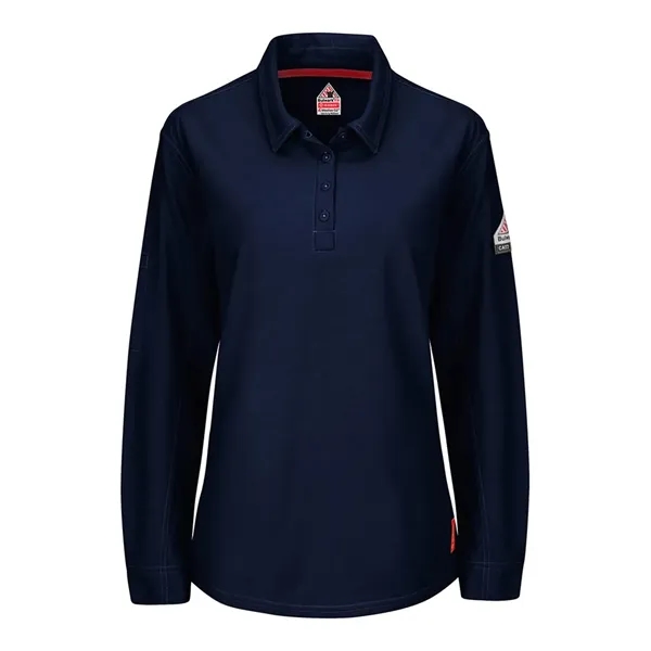 Bulwark Women's iQ Series® Long Sleeve Polo with 4-Button... - Bulwark Women's iQ Series® Long Sleeve Polo with 4-Button... - Image 0 of 2