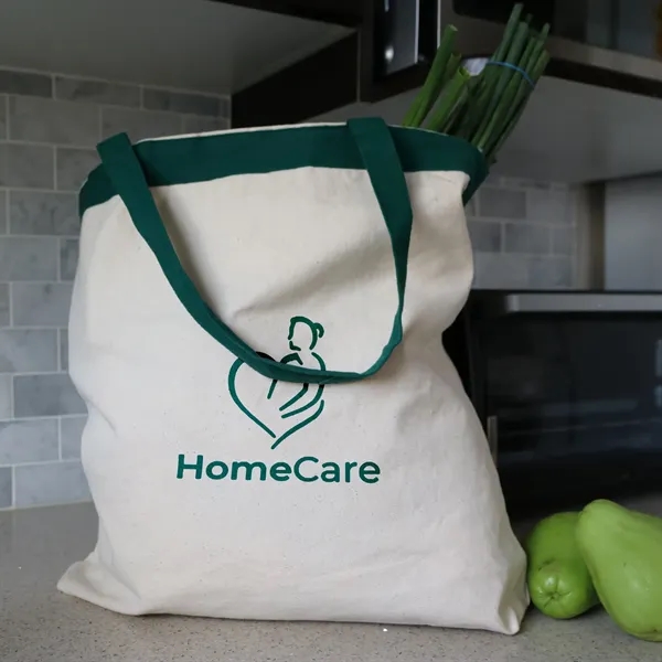 17.5" W x 16" H 12 oz Cotton Canvas Tote Bag - 17.5" W x 16" H 12 oz Cotton Canvas Tote Bag - Image 0 of 1