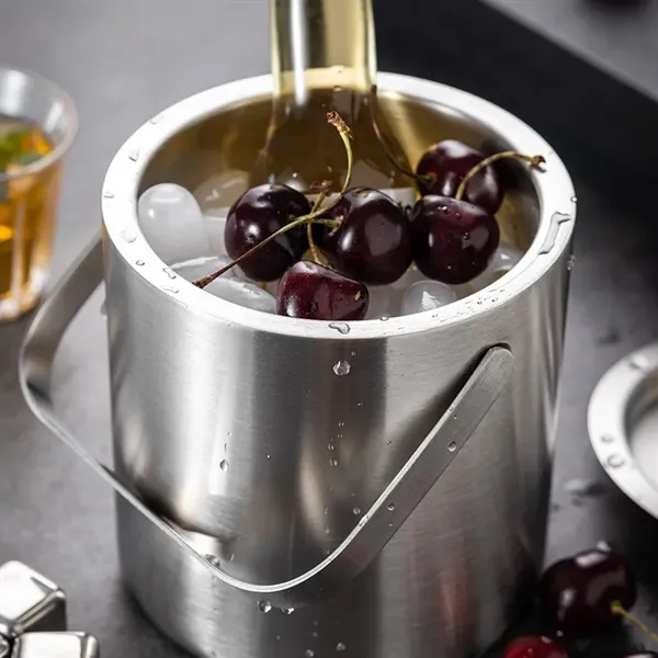 Double-Wall Stainless Steel Ice Bucket - Double-Wall Stainless Steel Ice Bucket - Image 1 of 2