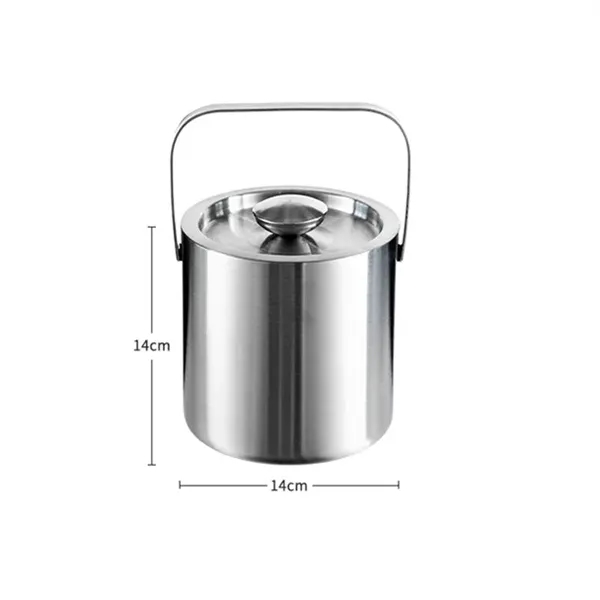 Double-Wall Stainless Steel Ice Bucket - Double-Wall Stainless Steel Ice Bucket - Image 2 of 2