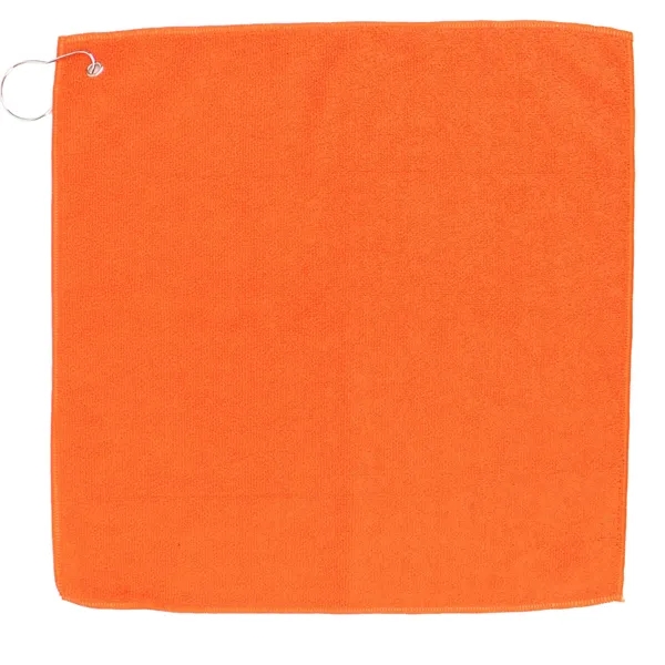 15" X 15" RPET Hemmed Golf Towel with Hook & Grommet - 15" X 15" RPET Hemmed Golf Towel with Hook & Grommet - Image 2 of 12