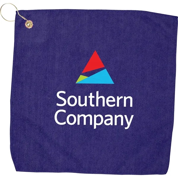 15" X 15" RPET Hemmed Golf Towel with Hook & Grommet - 15" X 15" RPET Hemmed Golf Towel with Hook & Grommet - Image 7 of 12