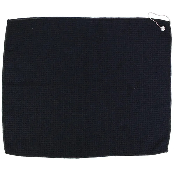 15" X 18" RPET Waffle Golf Towel with Hook & Grommet - 15" X 18" RPET Waffle Golf Towel with Hook & Grommet - Image 6 of 8