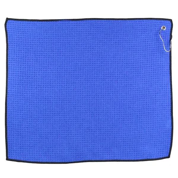 15" X 18" RPET Waffle Golf Towel with Hook & Grommet - 15" X 18" RPET Waffle Golf Towel with Hook & Grommet - Image 8 of 8