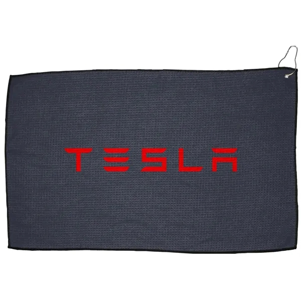 16" X 26" RPET Waffle Golf Towel w/Hook & Grommet - 16" X 26" RPET Waffle Golf Towel w/Hook & Grommet - Image 8 of 16