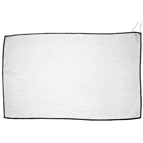 16" X 26" RPET Waffle Golf Towel w/Hook & Grommet - 16" X 26" RPET Waffle Golf Towel w/Hook & Grommet - Image 15 of 16