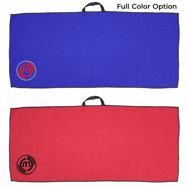 17" X 40" RPET Waffle Caddy Golf Towel - 17" X 40" RPET Waffle Caddy Golf Towel - Image 0 of 4