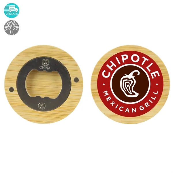 Magnetic Bamboo Bottle Opener - Magnetic Bamboo Bottle Opener - Image 0 of 3