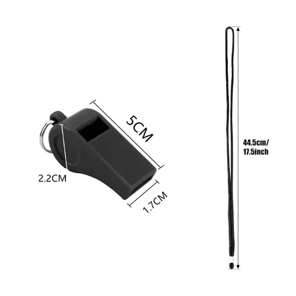 Durable ABS Whistle with Lanyard - Durable ABS Whistle with Lanyard - Image 1 of 5
