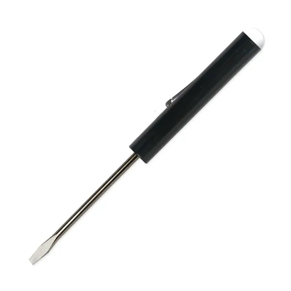 Pocket Screwdriver - Fixed 1/8" Flat Tip Blade w/ Button Top - Pocket Screwdriver - Fixed 1/8" Flat Tip Blade w/ Button Top - Image 1 of 22
