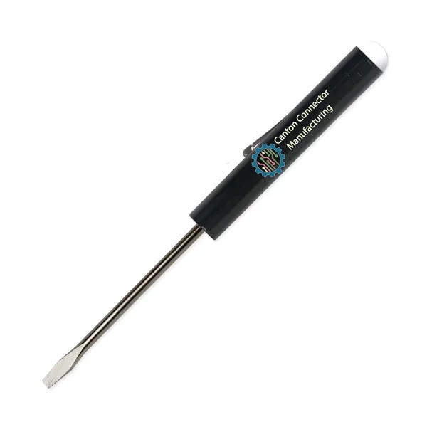Pocket Screwdriver - Fixed 1/8" Flat Tip Blade w/ Button Top - Pocket Screwdriver - Fixed 1/8" Flat Tip Blade w/ Button Top - Image 2 of 22