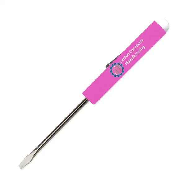 Pocket Screwdriver - Fixed 1/8" Flat Tip Blade w/ Button Top - Pocket Screwdriver - Fixed 1/8" Flat Tip Blade w/ Button Top - Image 14 of 22