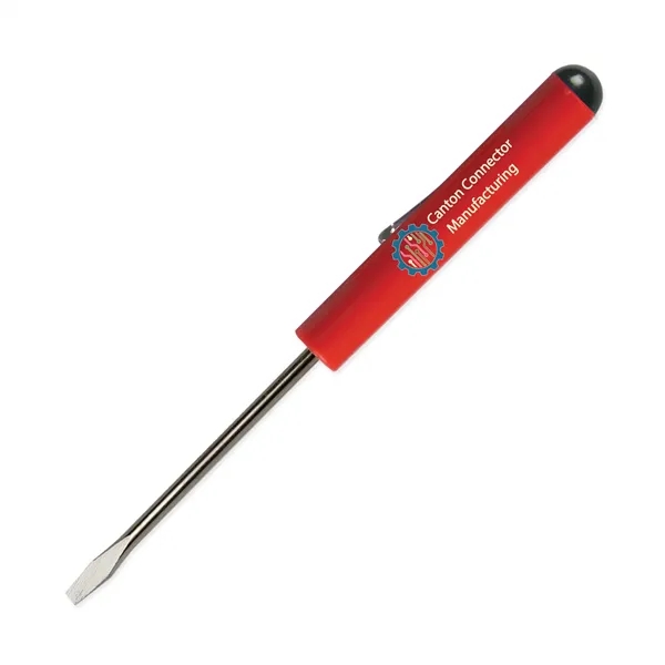 Pocket Screwdriver - Fixed 1/8" Flat Tip Blade w/ Button Top - Pocket Screwdriver - Fixed 1/8" Flat Tip Blade w/ Button Top - Image 16 of 22