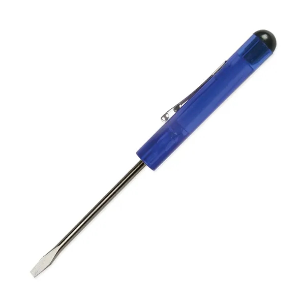 Pocket Screwdriver - Fixed 1/8" Flat Tip Blade w/ Button Top - Pocket Screwdriver - Fixed 1/8" Flat Tip Blade w/ Button Top - Image 17 of 22