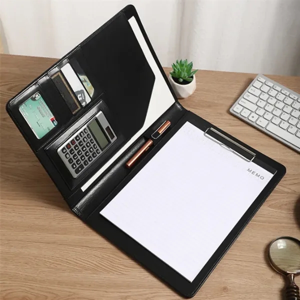 PU A4 Leather Portfolio - PU A4 Leather Portfolio - Image 2 of 2