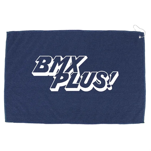 Custom 16" X 25" RPET Hemmed Golf Towel with Hook & Grommet