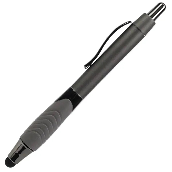 Recycled Rubberized Metallic Pen with Stylus Tip - Recycled Rubberized Metallic Pen with Stylus Tip - Image 6 of 14