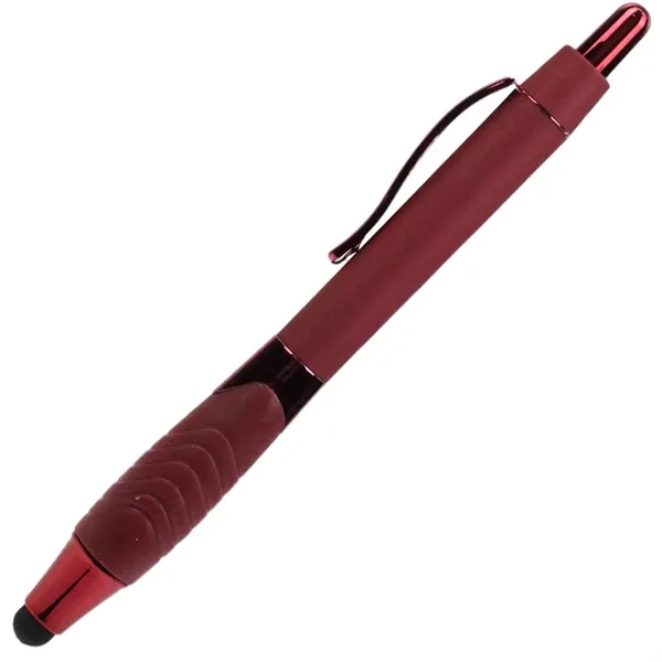 Recycled Rubberized Metallic Pen with Stylus Tip - Recycled Rubberized Metallic Pen with Stylus Tip - Image 8 of 14