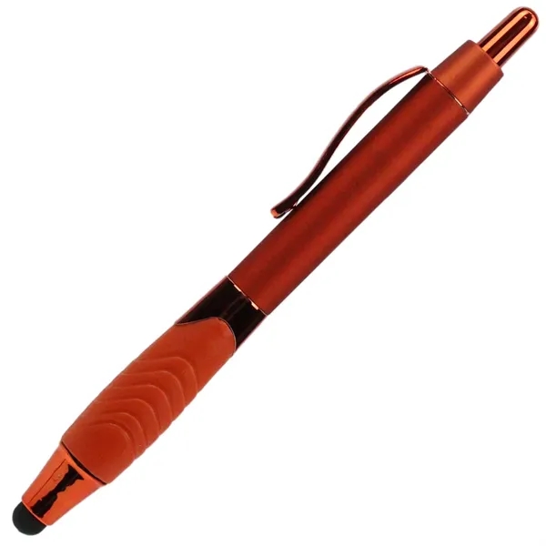 Recycled Rubberized Metallic Pen with Stylus Tip - Recycled Rubberized Metallic Pen with Stylus Tip - Image 10 of 14