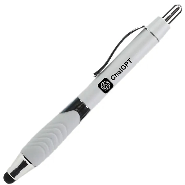 Recycled Rubberized Metallic Pen with Stylus Tip - Recycled Rubberized Metallic Pen with Stylus Tip - Image 13 of 14