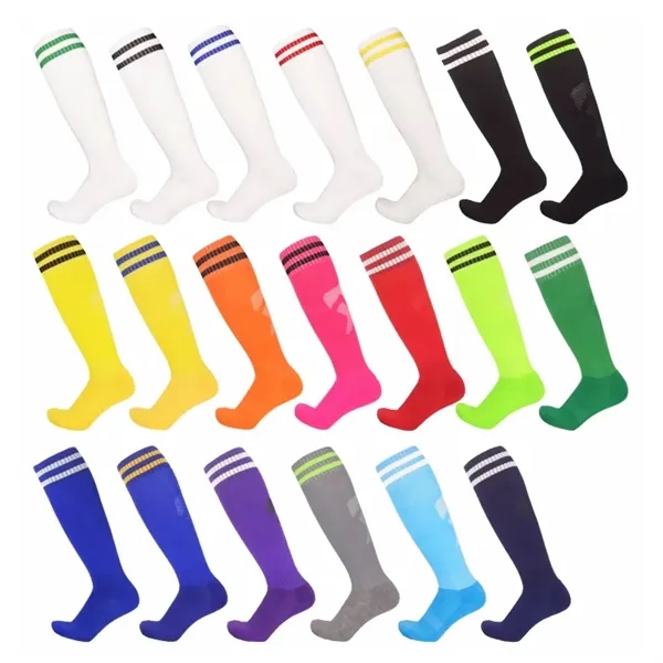 Athletic Knee-High Socks with Striped Cuff - Athletic Knee-High Socks with Striped Cuff - Image 2 of 7