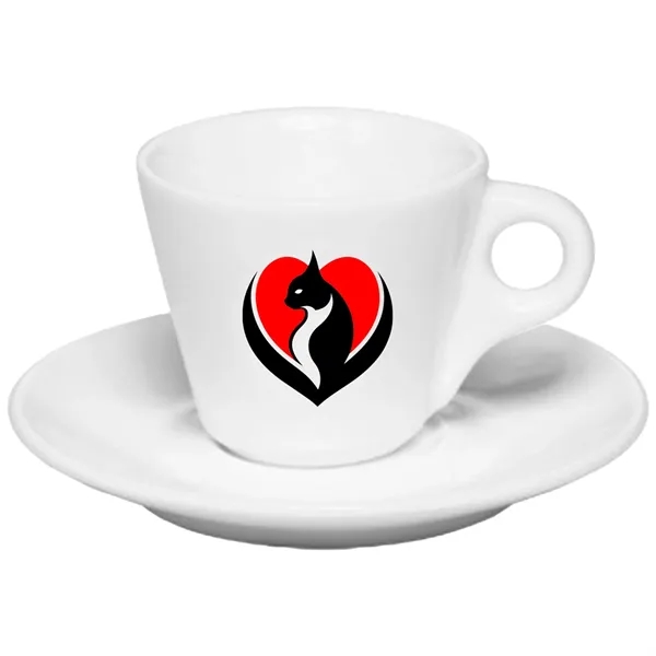 2.75 oz. Espresso Porcelain Cups with Saucer Sets - 2.75 oz. Espresso Porcelain Cups with Saucer Sets - Image 2 of 2