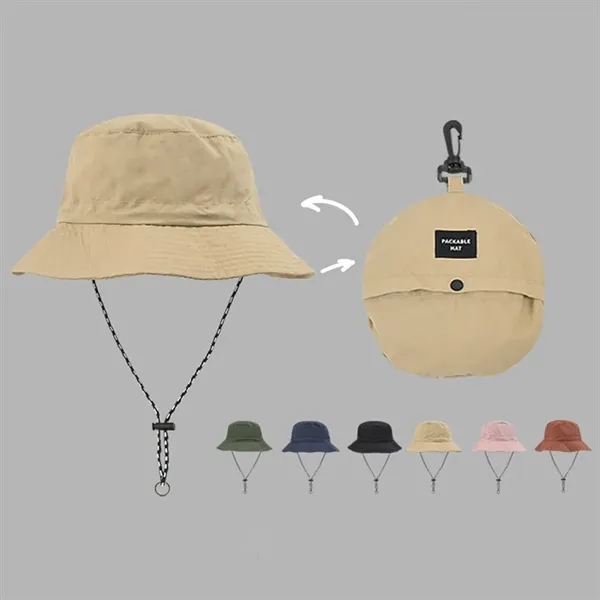 Custom Outdoor Packable Waterproof Bucket Hat - Custom Outdoor Packable Waterproof Bucket Hat - Image 3 of 3
