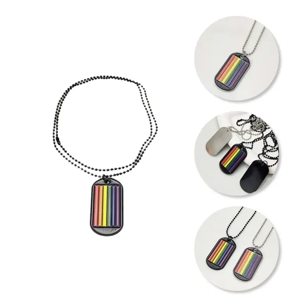 Metal Rainbow Pendant Necklace Pride Parade Accessories - Metal Rainbow Pendant Necklace Pride Parade Accessories - Image 0 of 4