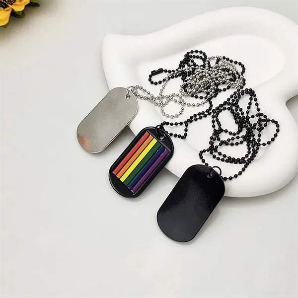 Metal Rainbow Pendant Necklace Pride Parade Accessories - Metal Rainbow Pendant Necklace Pride Parade Accessories - Image 2 of 4