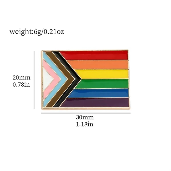 Metal Rainbow Heart Flag Pin Pride Parade Accessories - Metal Rainbow Heart Flag Pin Pride Parade Accessories - Image 2 of 5
