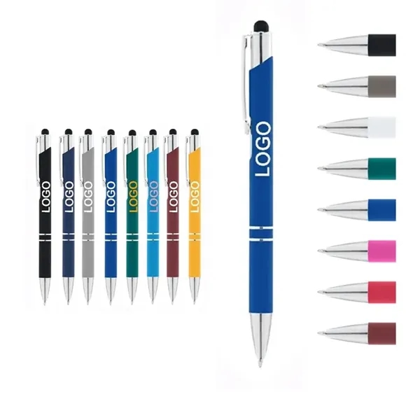 Aluminum Crosby Soft Touch Stylus Ballpen - Aluminum Crosby Soft Touch Stylus Ballpen - Image 0 of 2