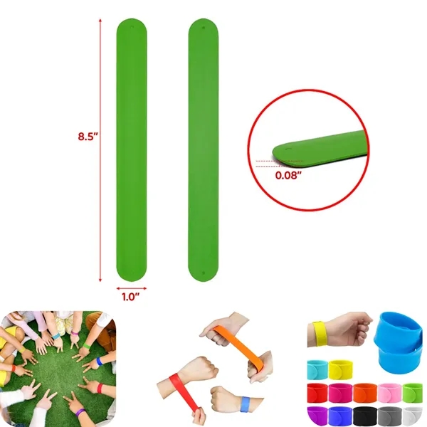 Custom Silicone Slap Bracelet Wristband - Custom Silicone Slap Bracelet Wristband - Image 1 of 11