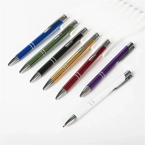 Slim Retractable Metal Ballpoint Pen - Slim Retractable Metal Ballpoint Pen - Image 1 of 3