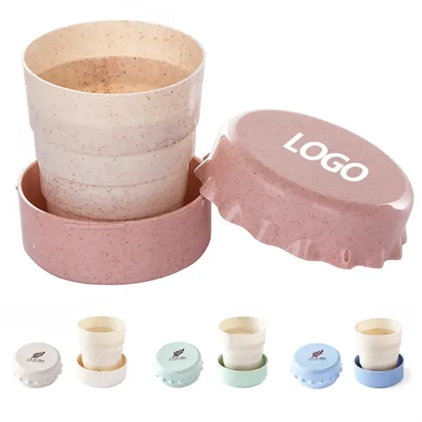 Portable Wheat Straw Collapsible Travel Cup Set - Portable Wheat Straw Collapsible Travel Cup Set - Image 0 of 4