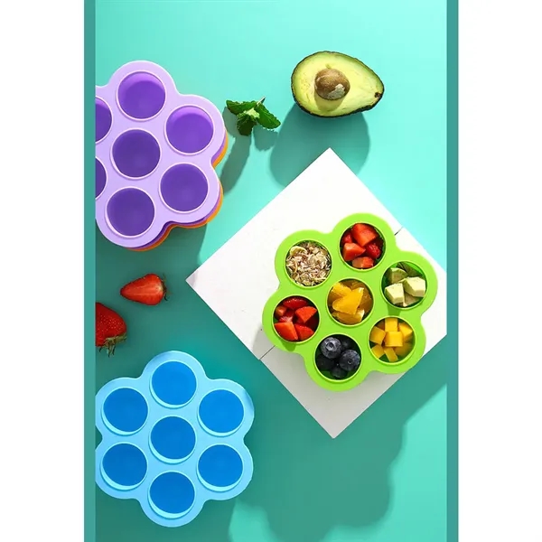 Airtight Lids Silicone Baby Food Storage Containers Ice Tray - Airtight Lids Silicone Baby Food Storage Containers Ice Tray - Image 5 of 13