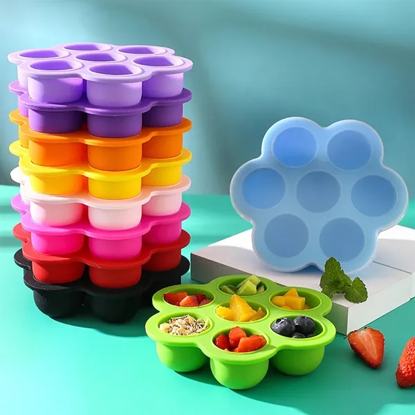 Airtight Lids Silicone Baby Food Storage Containers Ice Tray - Airtight Lids Silicone Baby Food Storage Containers Ice Tray - Image 4 of 13