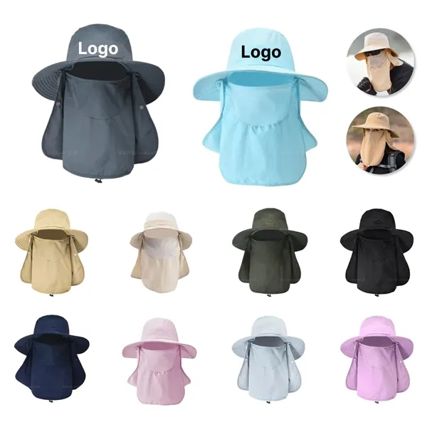 Outdoor Quick Dry Sun Hat With Face Shield For Men - Outdoor Quick Dry Sun Hat With Face Shield For Men - Image 0 of 6