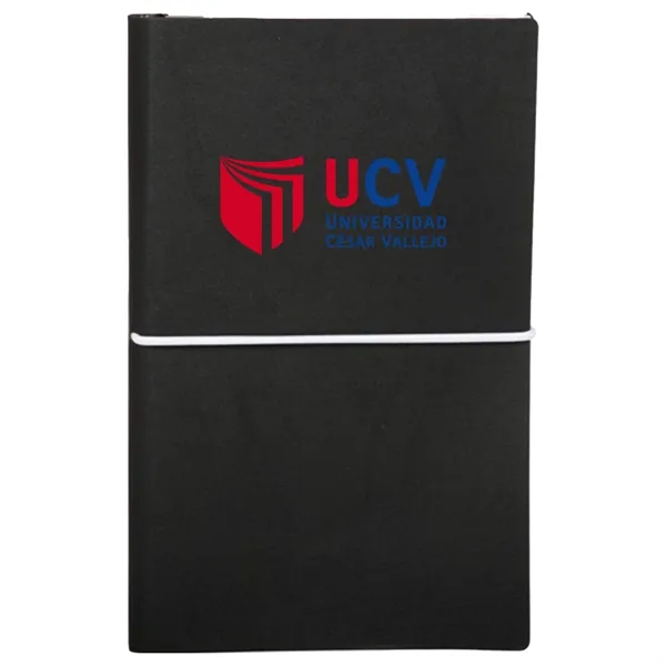 Softcover Notebook w/ Custom Imprint & Elastic Closing Band - Softcover Notebook w/ Custom Imprint & Elastic Closing Band - Image 1 of 4